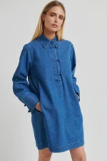 Cornelia denim tunika klänning