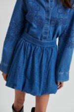 Cornelia denim mini ballongkjol