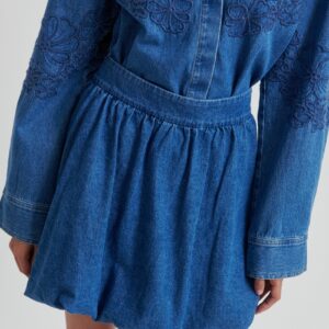 Cornelia denim mini ballongkjol